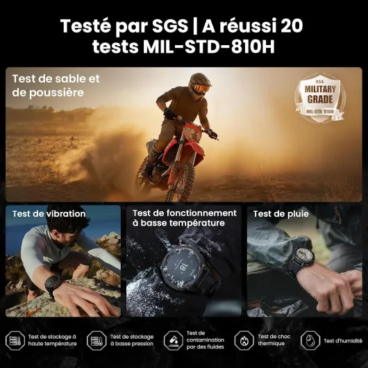 Tank T4 Special Edition, Montre Connectée Homme, GPS, Bracelet Acier Noir TANK T4 SE