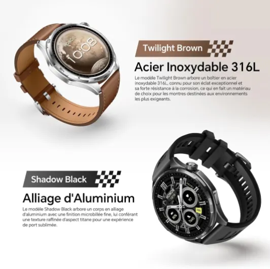 Watch 6 Montre, 35 Jours Autonomie, NFC, Écran 1.46’’ LTPS 3000 Nit Brown