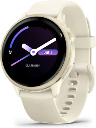Vívoactive 6 - Montre connectée avec GPS Forme & santé avec écran Ultra-Lumineux - Lunar Gold avec boîtier Ivoire Vivoactive 6 Ivoire