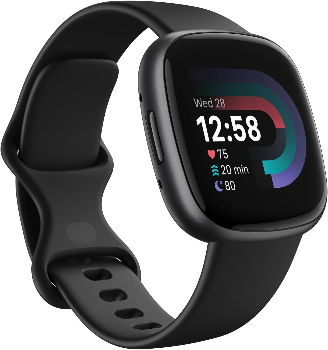 Fitbit Versa 4 Health & Fitness Smartwatch with GPS, 24/7 Heart Rate, Sleep Tracking, Workout Modes, Built-in Alexa, Water Resistant, 6+ Day Battery Life - Black Black/Graphite