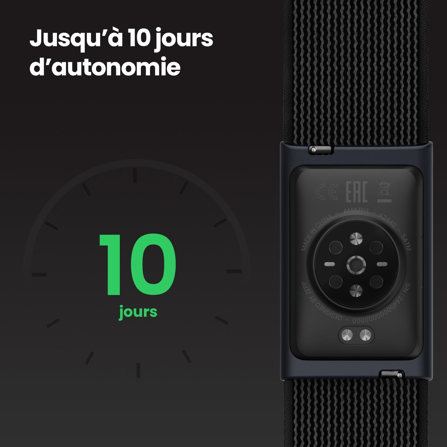 Helio Strap Bracelet d'Activité, Suivi Sommeil & Cardio, 10 Jours Batterie, 50+ Modes de Sport, Musculation, Course Hyrox, Aucun Abonnement Requis, Tracker d’Activité pour Android et iOS