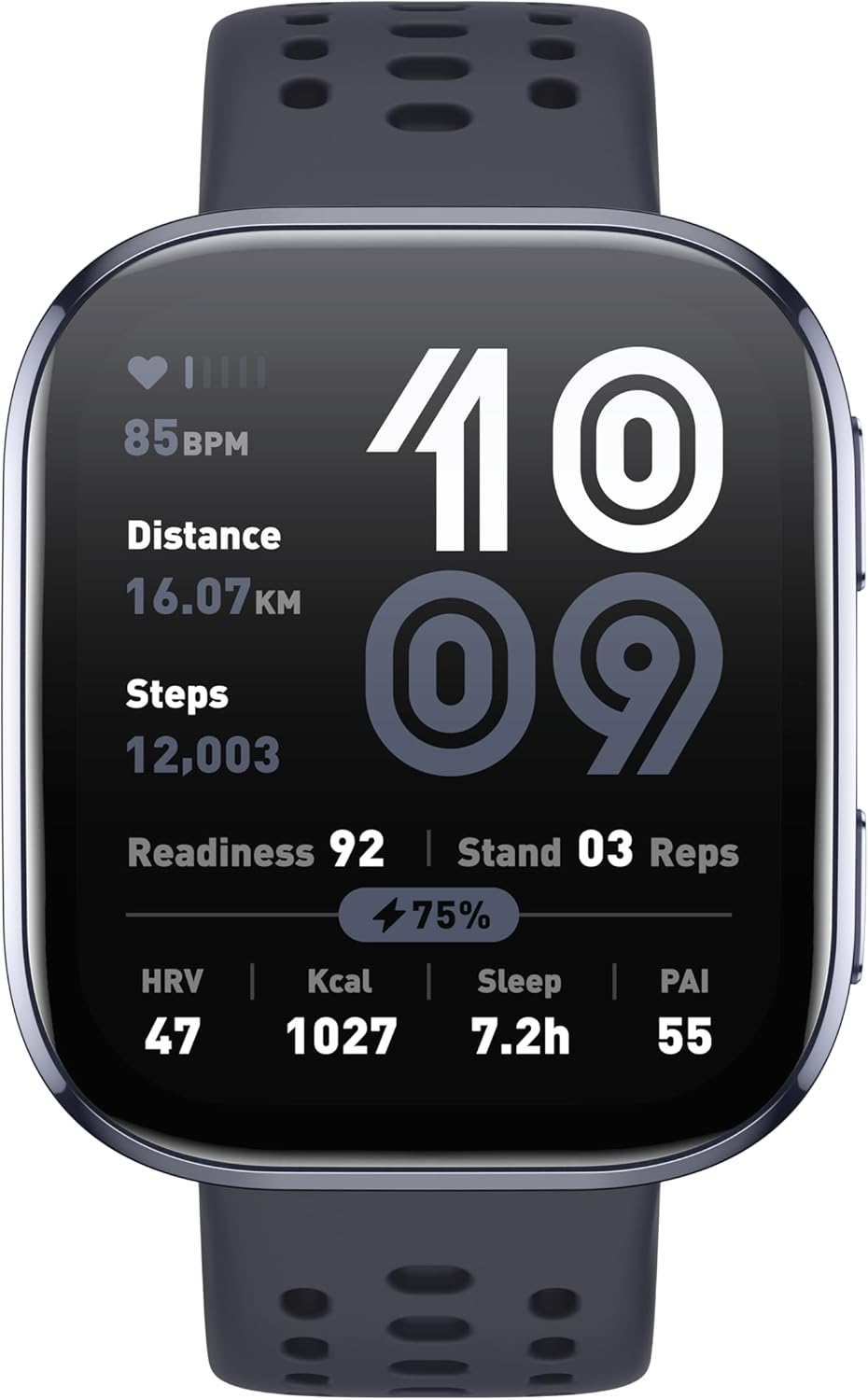 AMAZFIT Bip 6 Smart Watch 46mm, 14 Day Battery, 1.97" AMOLED Display, GPS & Free Maps, AI, Bluetooth Call & Text, Health, Fitness & Sleep Tracker, 140+ Workout Modes, 5 ATM Water-Resistance Black