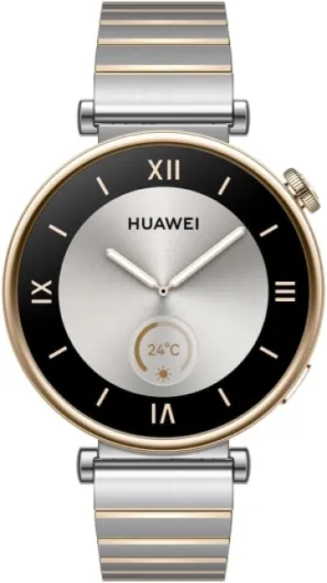 Watch GT 4 Montre Connectée Femme Jusqu'à 14 Jours d'autonomie - Compatible avec iOS et Android - Suivi de la fréquence Cardiaque - Montre Sport, SpO2 et GPS - 41MM Argent Version FR 41 MM Silver
