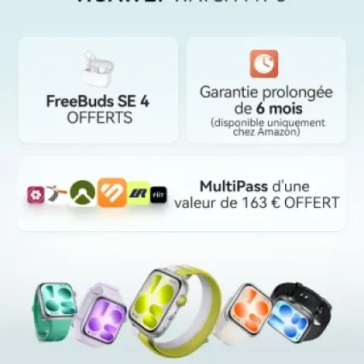 Test HUAWEI Watch FIT 5 + FreeBuds SE 4 : combo montre/écouteurs qui fait le job sans trop se prendre la tête
