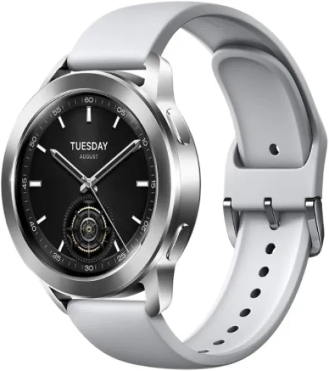 Watch S3 Montre connectée, Corps Ultra-léger de la Montre, Recharge Rapide en 5 Minutes, 2 Jours complets d'autonomie, Contrôle gestuel, Détection avancée de la santé, Silver