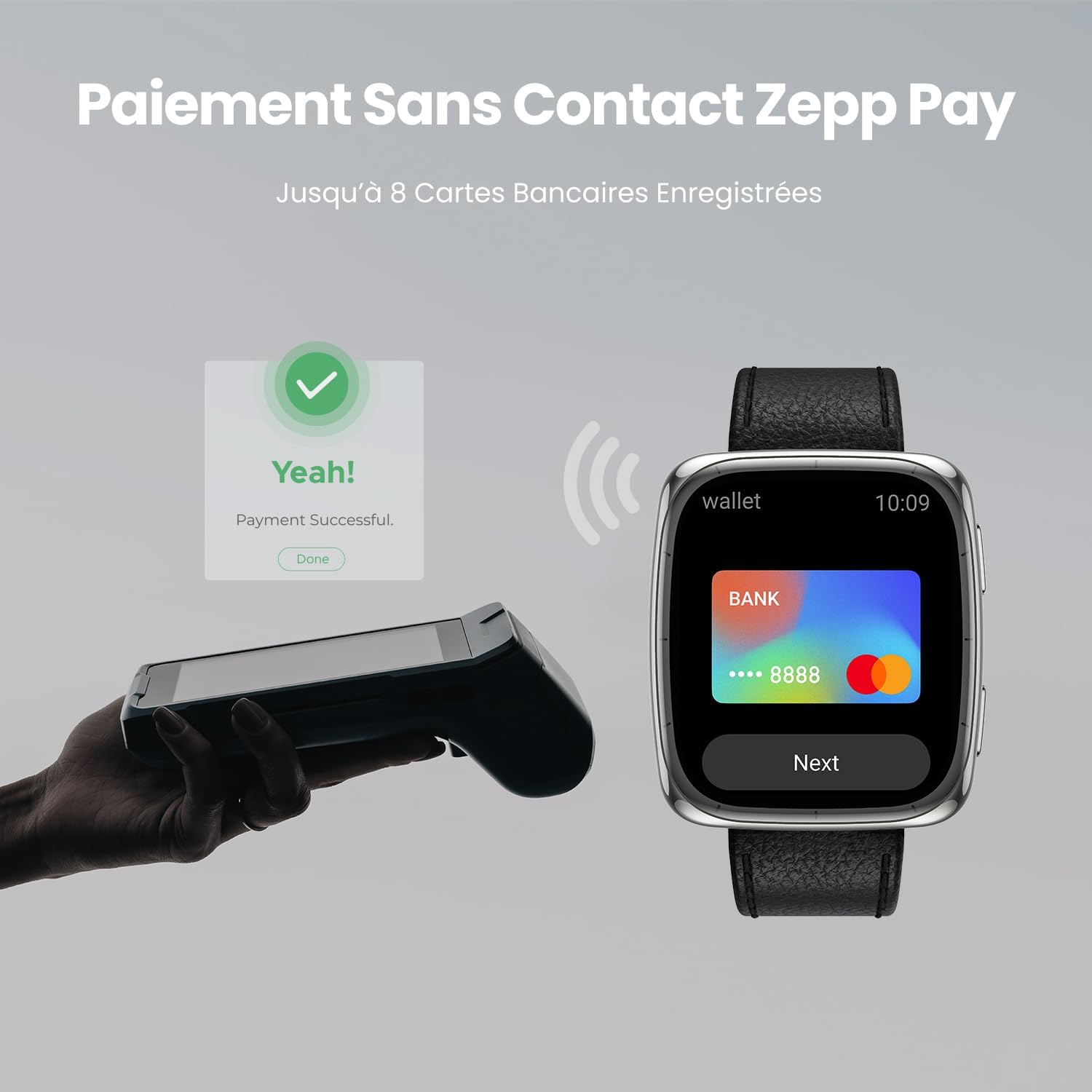 Active 2 Premium Square Montre Connectée Homme Femme, 43mm, NFC, GPS, Cartes, Écran AMOLED 1,75", Autonomie 10 Jours, 160+ Sports, Étanche, Suivi Cardio & Sommeil, pour Android & iPhone Square(NFC)