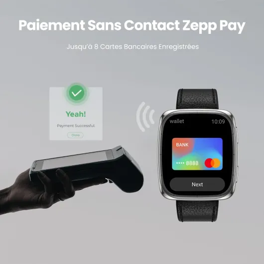 Active 2 Premium Square Montre Connectée Homme Femme, 43mm, NFC, GPS, Cartes, Écran AMOLED 1,75", Autonomie 10 Jours, 160+ Sports, Étanche, Suivi Cardio & Sommeil, pour Android & iPhone Square(NFC)