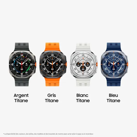 Galaxy Watch Ultra (2025), Montre Connectée, Bouton d'action, Galaxy AI, GPS Double fréquence, 4G, 47mm, Bleu Titane, Chargeur Secteur Rapide 25W Inclus, Version FR