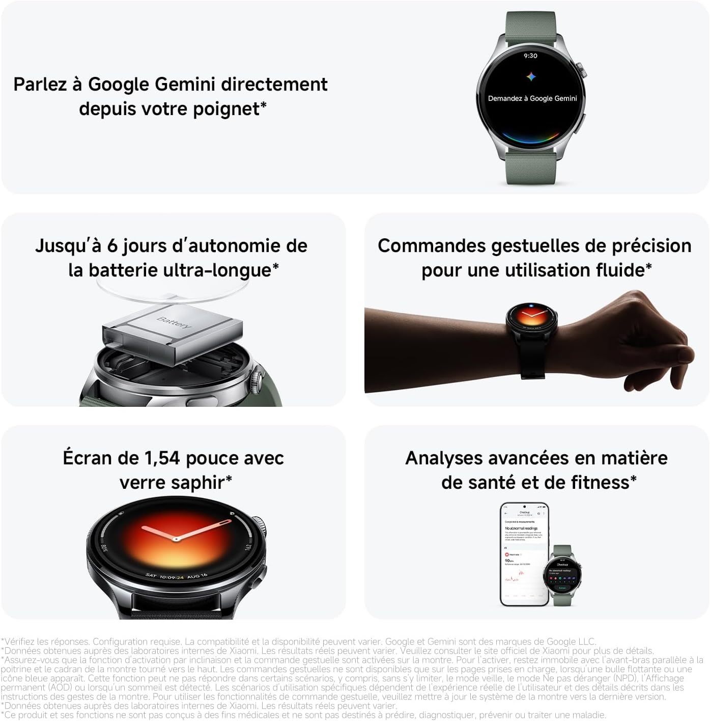 Watch 5 47 mm, Montre connectée Wear OS by Google, paiement sans Contact NFC, IA Gemini, écran 1,54", Jusqu’à 6 Jours d’autonomie, GPS Fitness, Android Uniquement, Bluetooth, Vert