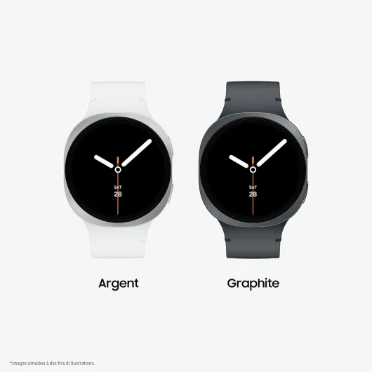 Galaxy Watch8, Montre Connectée, Coach Running, Coach Sommeil, Galaxy AI, Bluetooth, 40mm, Graphite, Chargeur Secteur Rapide 25W Inclus, Version FR Bluetooth 40mm Noir