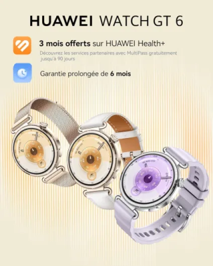 Watch GT 6 GPS 46mm Montres connectées, Écran AMOLED de 1,47 Pouce, Jusqu'à 21 Jours d'autonomie, Cyclisme de Niveau Professionnel, Compatible avec iOS et Android, Analyse ECG, Gris GT 6 46mm Montre seule Gris