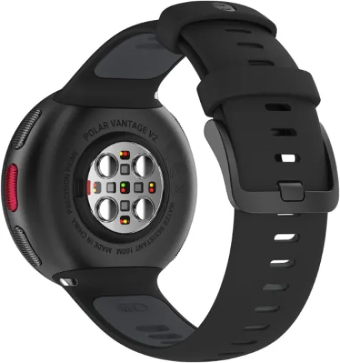 Vantage V2 - GPS Montre Connectée Running et Triathlon Premium - Mesure de la Fréquence Cardiaque au Poignet pour Course à Pied, Natation, Cyclisme - Contrôle de la Musique, Météo M/L Vantage V2 Noir-Noir