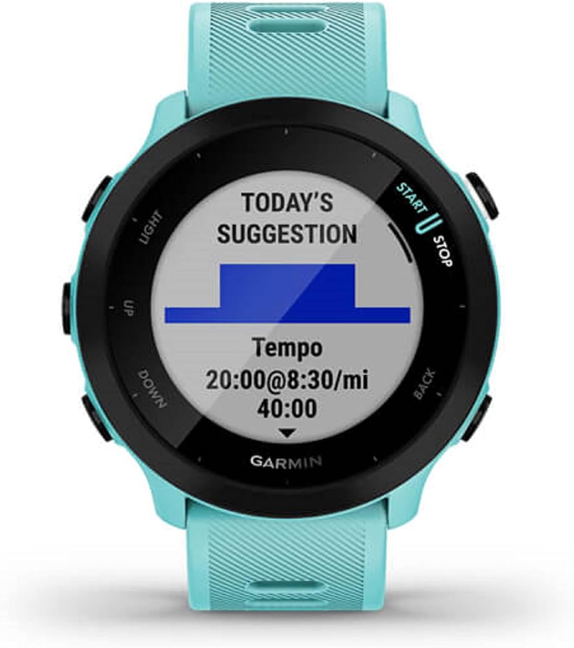 Forerunner 55 Montre de Course GPS avec entraînements Quotidiens suggérés, jusqu'à 2 semaines d'autonomie, Aqua