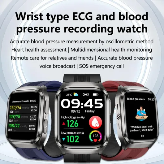 Montre intelligente pour homme et femme, écran Retina AMOLED de 2,06 pouces, batterie 530 mAh, ECG, NFC, Bluetooth 5.3, données de jugement assistées intelligentes (Noir)