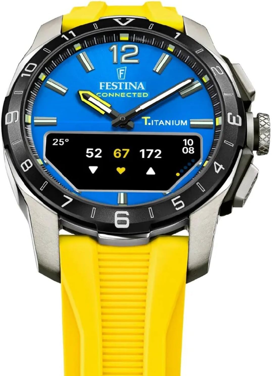 Montre Connectée Hybride Homme - Bracelet Caoutchouc - Suivi Pas, Musique, Notifications - Autonomie 10 Jours - F23000 Connected D Multicolore