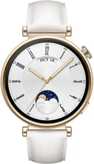 Watch GT 4 Montre Connectée Femme Jusqu'à 14 Jours d'autonomie - Compatible avec iOS et Android - Suivi de la fréquence Cardiaque - Montre Sport, SpO2 et GPS - 41MM Blanc Version FR 41 MM White